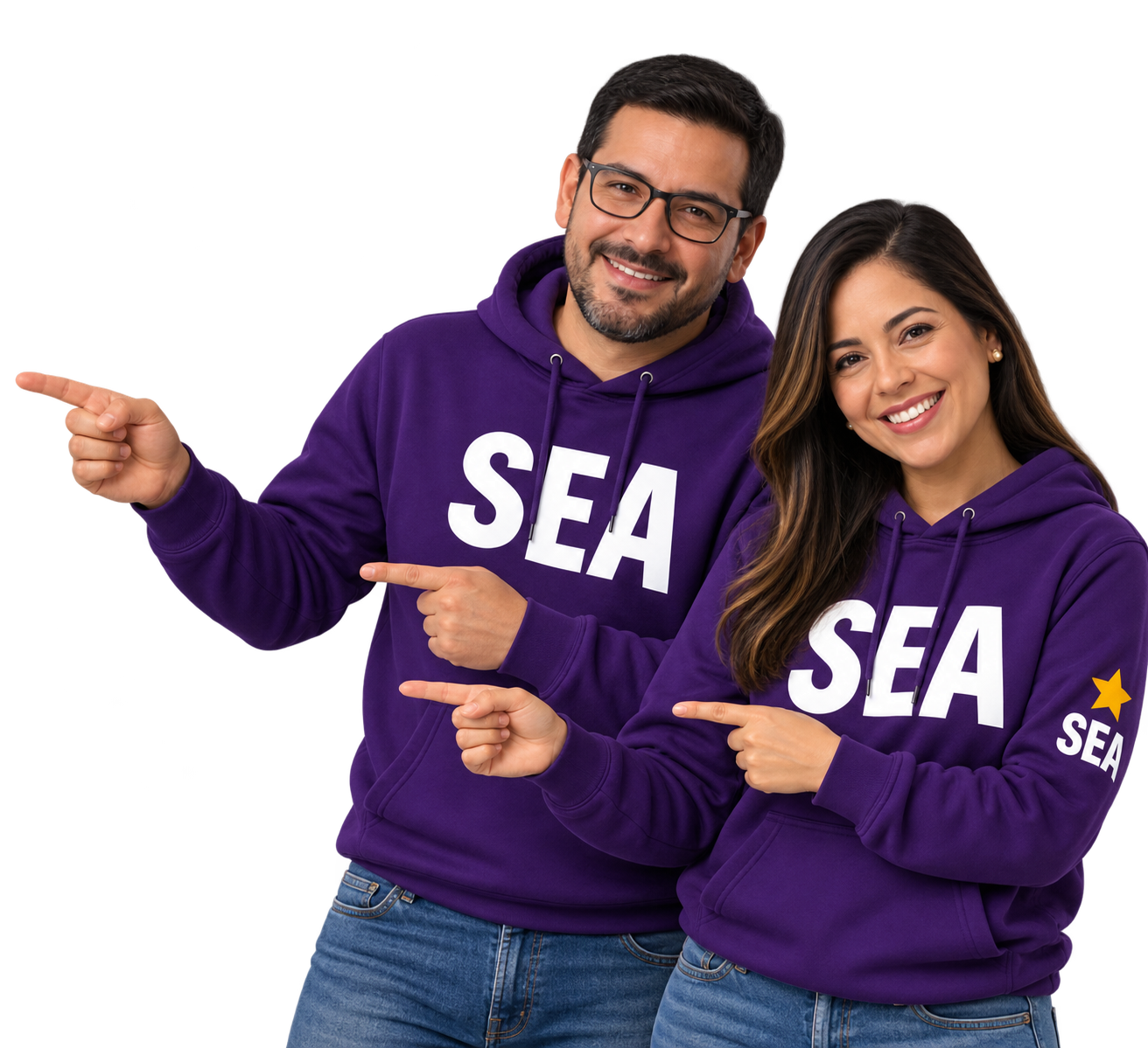 Pareja de esposos representando el aprendizaje en Splash English Academy